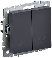 Выключатель жалюзи без фиксации без рамки IEK Brite ВС10-1-5-БрГ 2-кл. графит картинка
